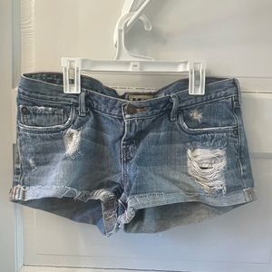 Hollister distressed cut-off denim shorts